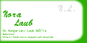 nora laub business card